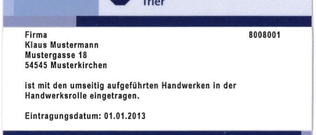 Handwerkskarte